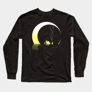 Tent In The Moonlight While Camping Long Sleeve T-Shirt